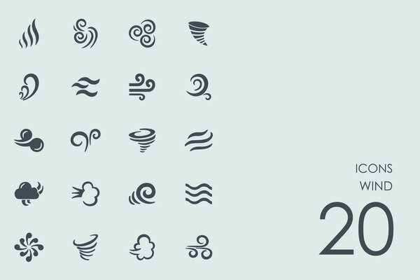 Set of wind icons