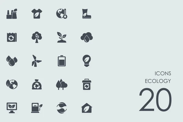 Conjunto de ícones de ecologia — Vetor de Stock