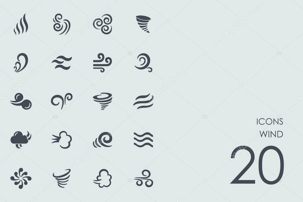 Set of wind icons