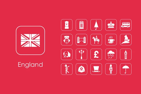 Conjunto de iconos de Inglaterra — Archivo Imágenes Vectoriales