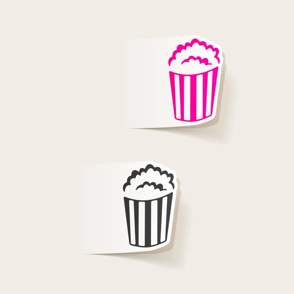 Realistiska popcorn element — Stock vektor