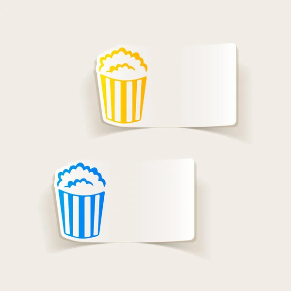 Realistiska popcorn element — Stock vektor