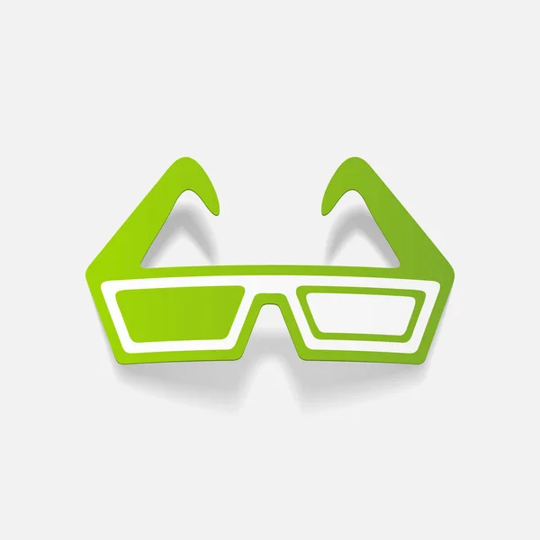 Gafas 3d realistas — Vector de stock