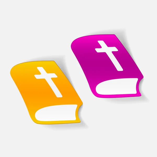 Elementos biblias realistas — Vector de stock