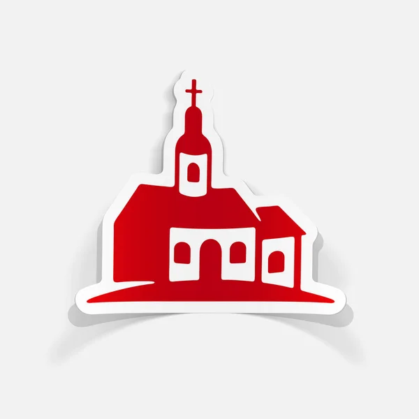 Elemento de iglesia realista — Vector de stock