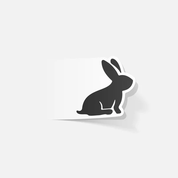 Gerçekçi Paskalya tavşanı — Stok Vektör