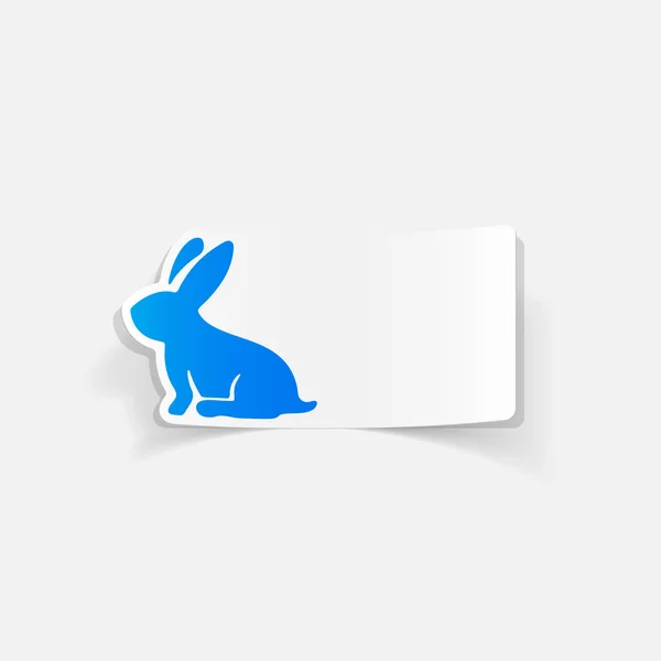 現実的なイースターのウサギ — ストックベクタ