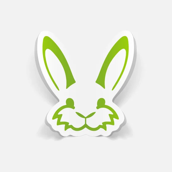 現実的なイースターのウサギ — ストックベクタ