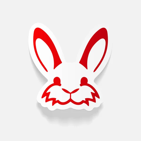 Conejo de Pascua realista — Vector de stock