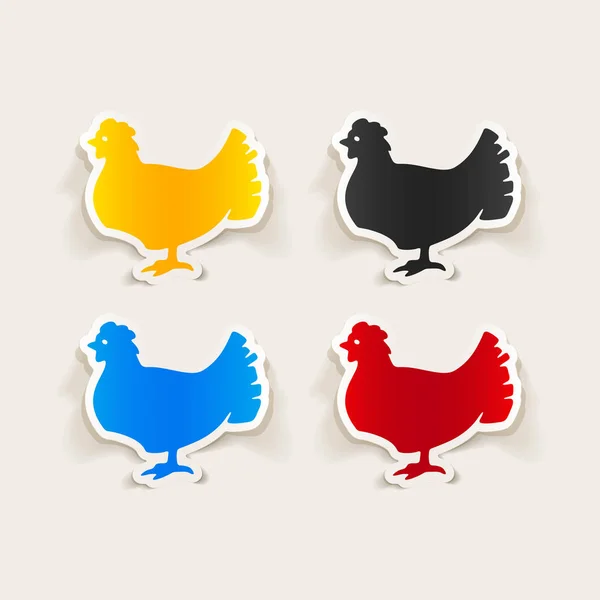 Elementy realistyczne kurczaka — Wektor stockowy