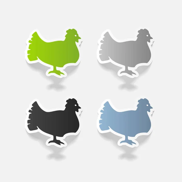 Realistic chicken elements — Stock Vector