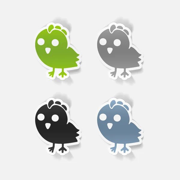 Elementos de pollo realistas — Vector de stock