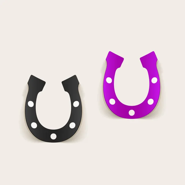 Realistic horseshoes elements — Stock Vector
