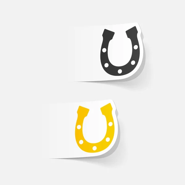 Realistic horseshoes elements — Stock Vector