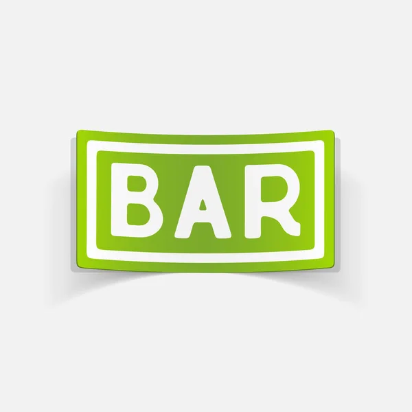 Realistic bar element — Stock Vector