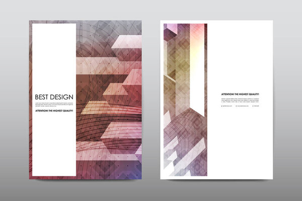 Brochure layout template flyer design vector, Magazine booklet cover
