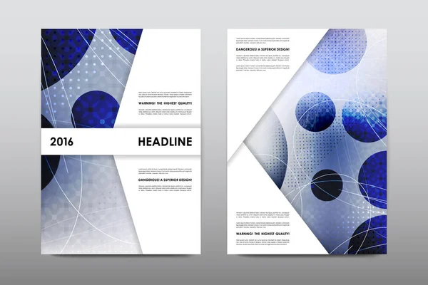 Folheto layout modelo folheto design vector, capa de livreto de revista — Vetor de Stock