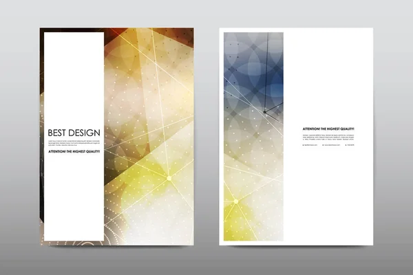 Folheto layout modelo folheto design vector, capa de livreto de revista — Vetor de Stock