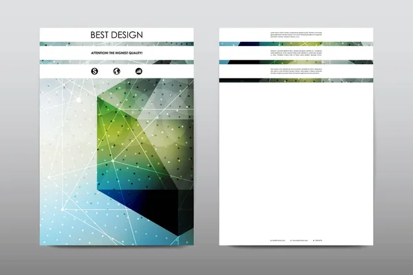 Folleto diseño plantilla folleto diseño vector, portada folleto revista — Vector de stock