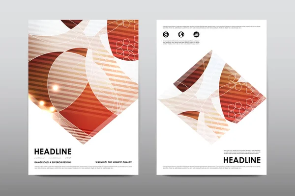Brochure layout template flyer design vector, copertina del booklet Magazine — Vettoriale Stock