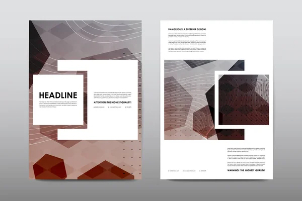 Broschüre Layout Vorlage Flyer Design Vektor, Magazin Booklet Cover — Stockvektor