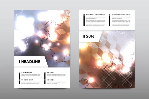 Brochure mise en page modèle flyer design vecteur, couverture de livret Magazine — Image vectorielle