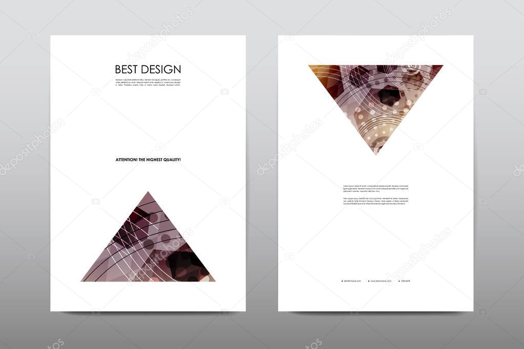 Brochure layout template flyer design vector, Magazine booklet cover