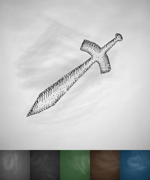Kılıç şövalye Icon — Stok Vektör