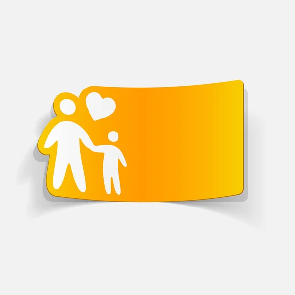 Projektowanie ikony dla rodzin z dziećmi — Wektor stockowy