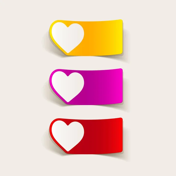 Design of hearts icons — Stock Vector