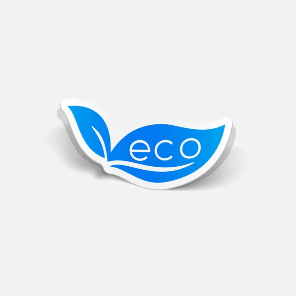 Ecología icono de diseño realista — Vector de stock