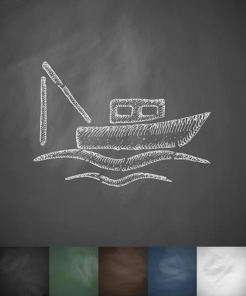 Fishing theme icon — Stock Vector