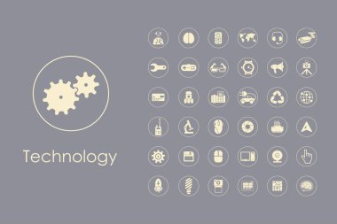 Teknolojisi basit simgeler kümesi