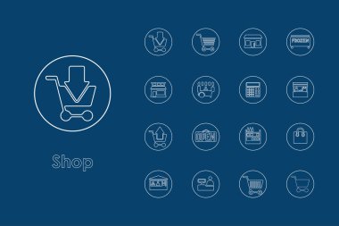 Dükkanı basit simgeler kümesi