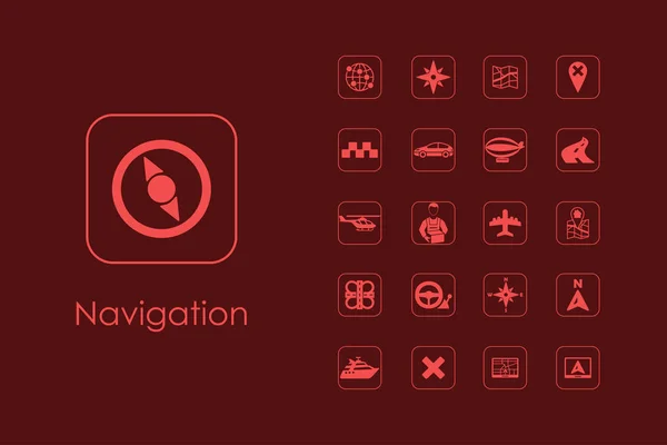 Conjunto de iconos simples de navegación — Archivo Imágenes Vectoriales