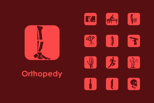 Ensemble d'icônes simples d'orthopédie — Image vectorielle