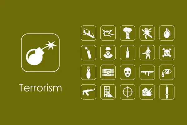 Einfache Symbole des Terrorismus — Stockvektor