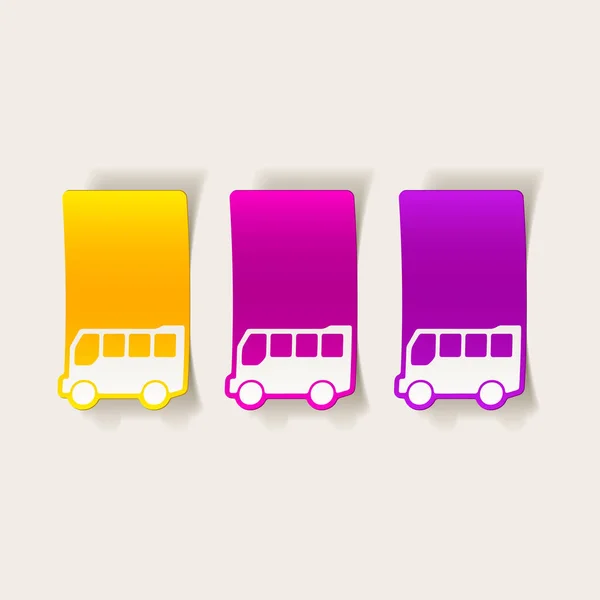 Élément de conception réaliste : ensemble de bus — Image vectorielle