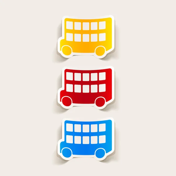 Set van de dubbeldekker bus — Stockvector