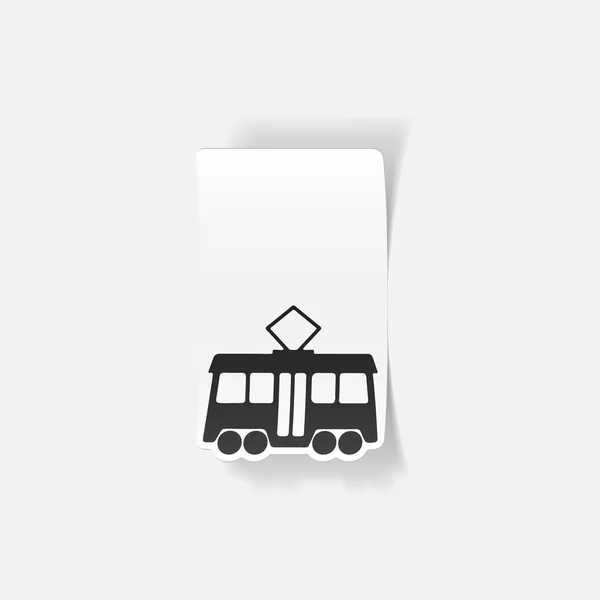 Реалістичний елемент дизайну: трамвай — стоковий вектор