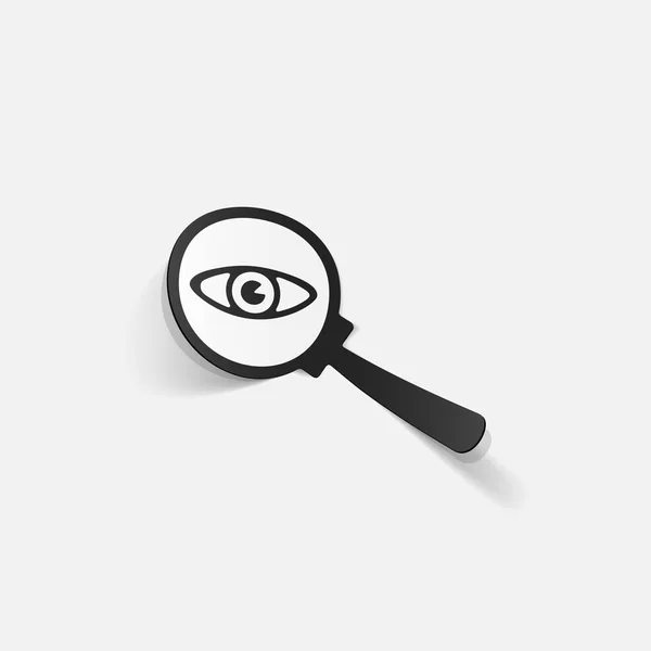 Detektyw oko w Lupa — Wektor stockowy
