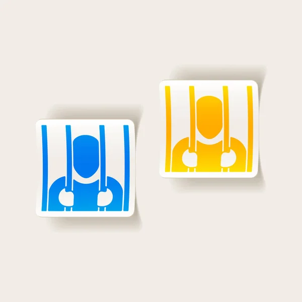 Realistic design elements. prisoner icons — Stock Vector