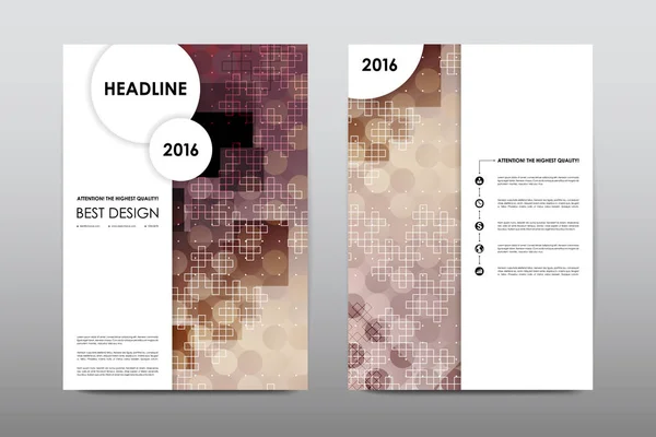 Modelo de layout de brochura folhetos design — Vetor de Stock