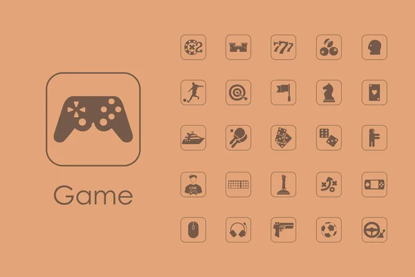 Набор простых иконок для игр — стоковый вектор