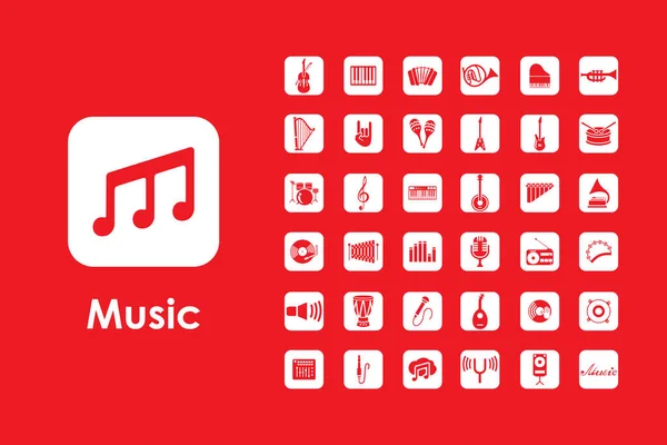 Av musik enkla ikoner — Stock vektor