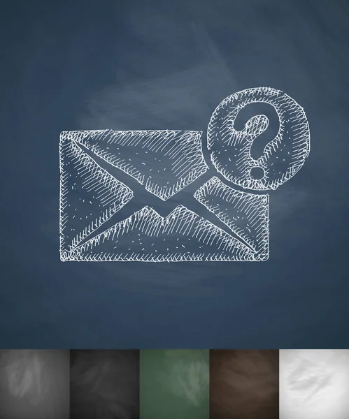 Icona lettera disegnata a mano — Vettoriale Stock