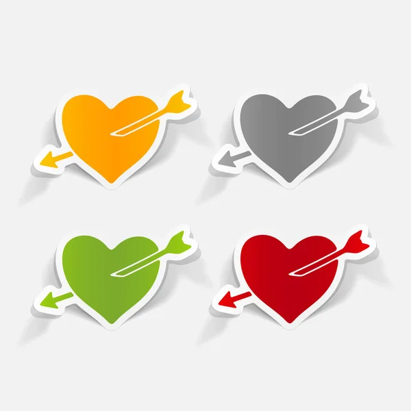 Four hearts with arrows — Stock Vector