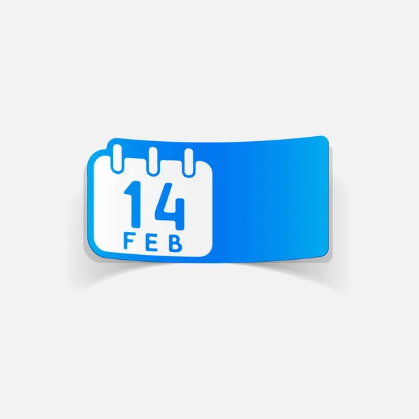 Calendario con día de San Valentín — Vector de stock
