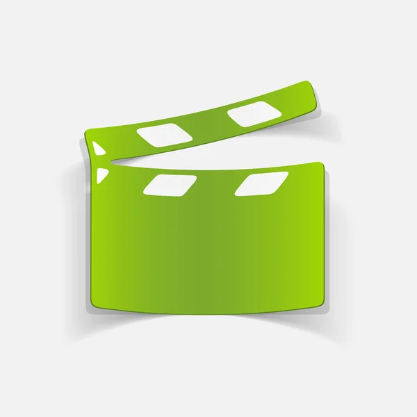 Grön film kläpp — Stock vektor