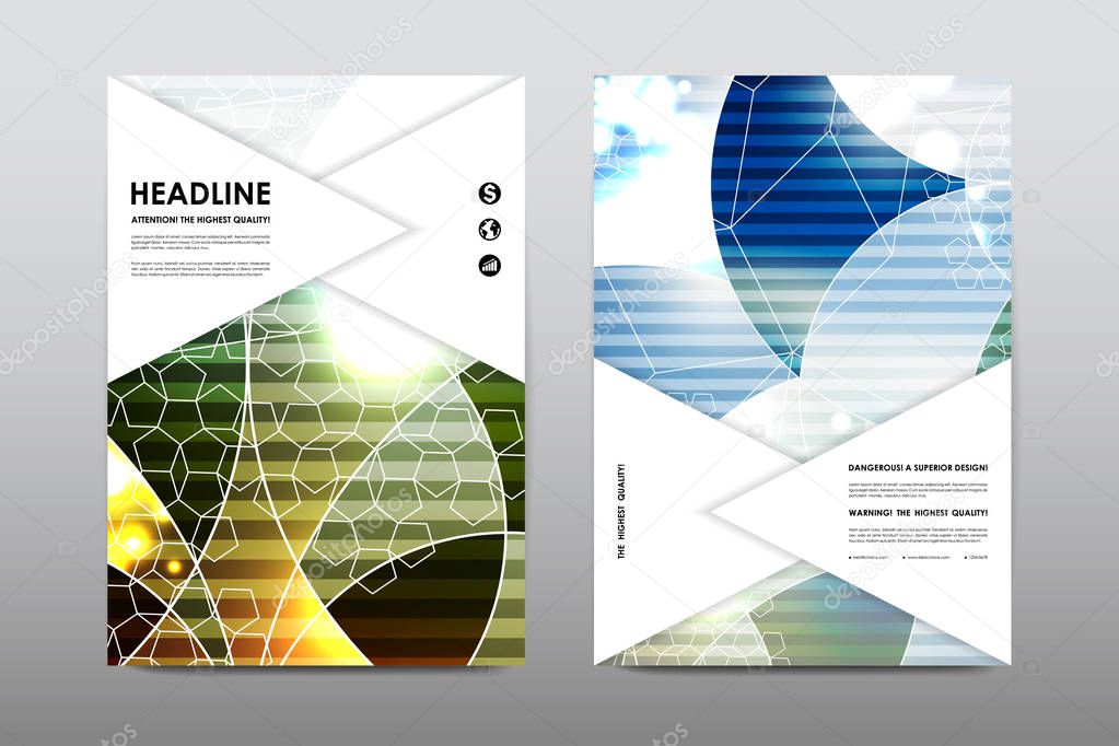 Brochure layout, Magazine cover